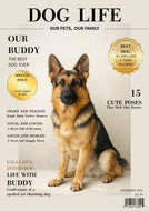 【オーダーメイド】うちの子が主役の架空雑誌表紙アート DOG LIFE / CAT LIFE — Premium Cover Art